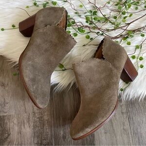 Jack Rogers Marianne Suede Ankle Boots Booties Size 11 M